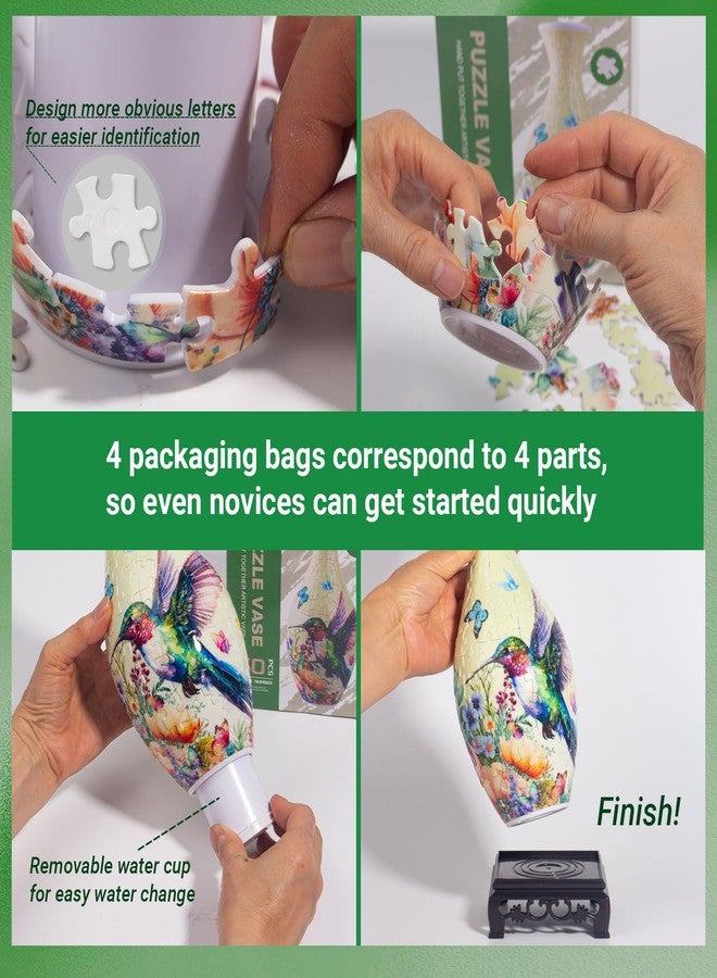 HOTPLACY 3D Puzzle Vase,160 Pieces 3D Puzzle Vase for Flowers,Unique Adult Crafts and Art,Great Gift for Women, Mother’Day Gifts, 3D DIY House Warming Gift for Flower Arrangements and Home Decor - Image 4